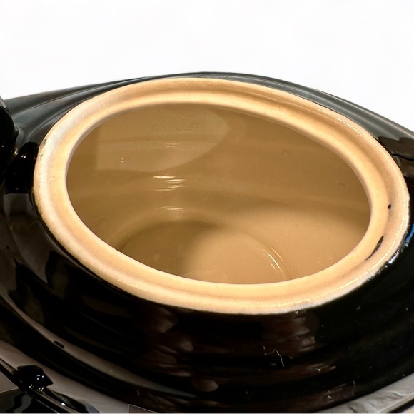 HALL CHINA Rhythm Black, Aladdin Genie Lamp, Tea Pot, Ceramic circa 1939… - Picture 6 of 9